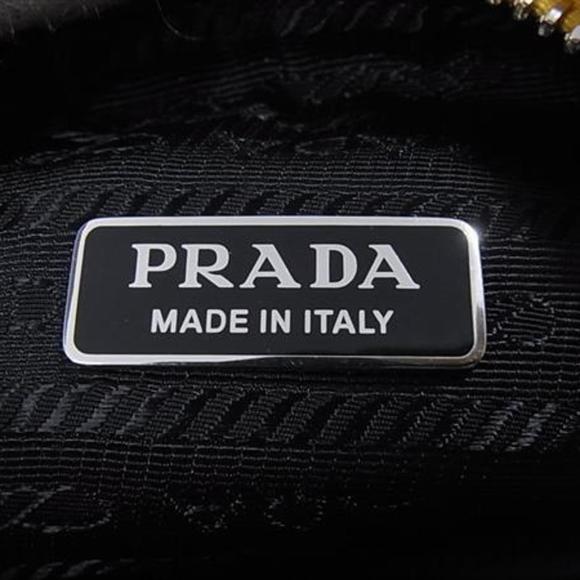 PRADA Terry Mini Handbag ReEdition2000 1NE515 Yellow Black Pile Women's - Picture 7 of 7